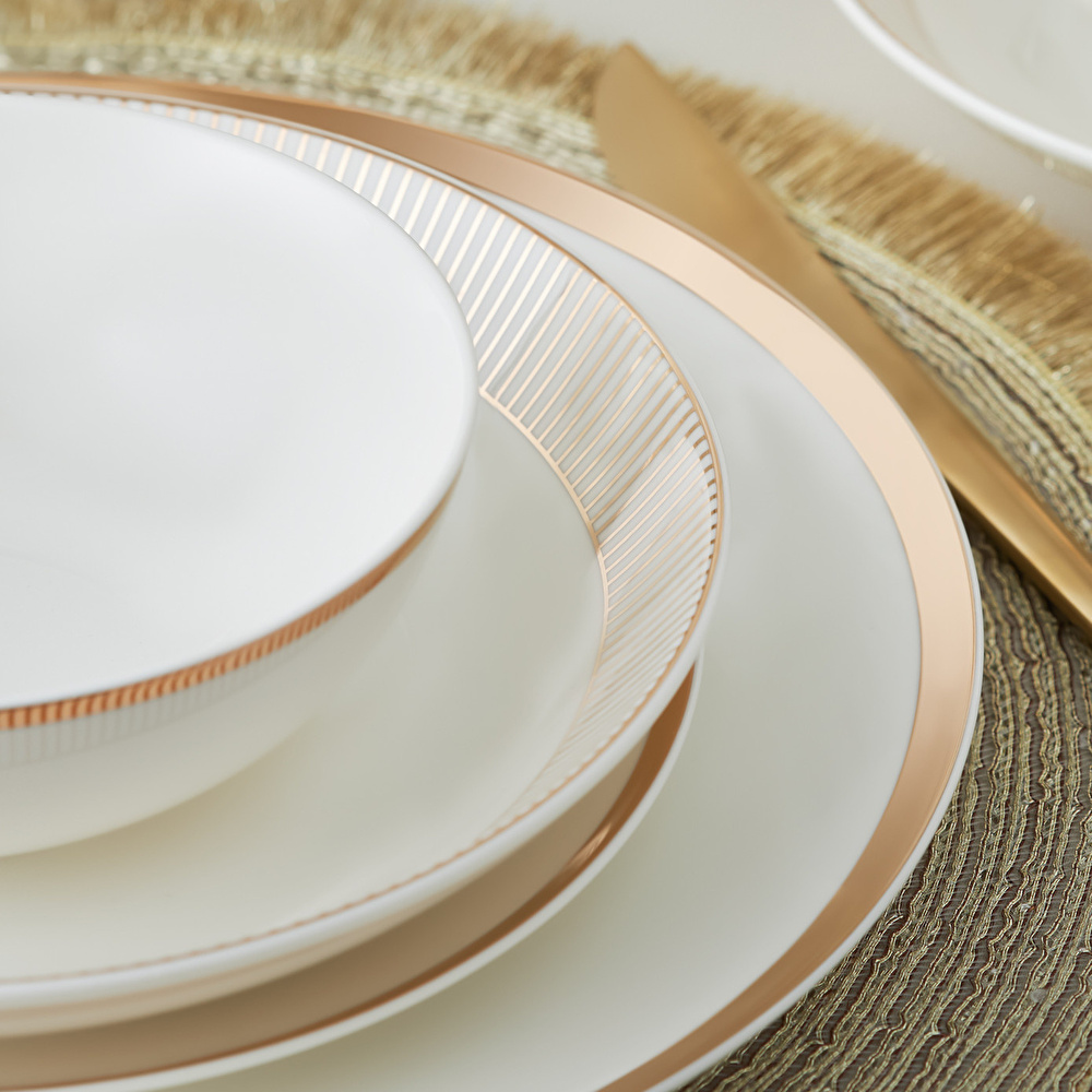 Karaca Gold Line Porselen 24 Parça 6 Kişilik Yemek Takımı görseli 4