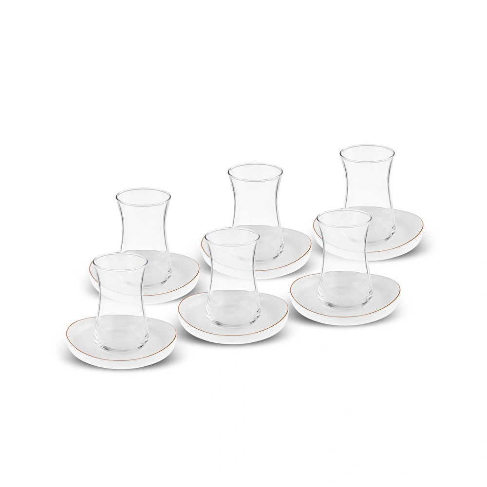 Karaca Streamline Hole 12 Parça 6 Kişilik Cam Çay Seti 165 ml görseli 3