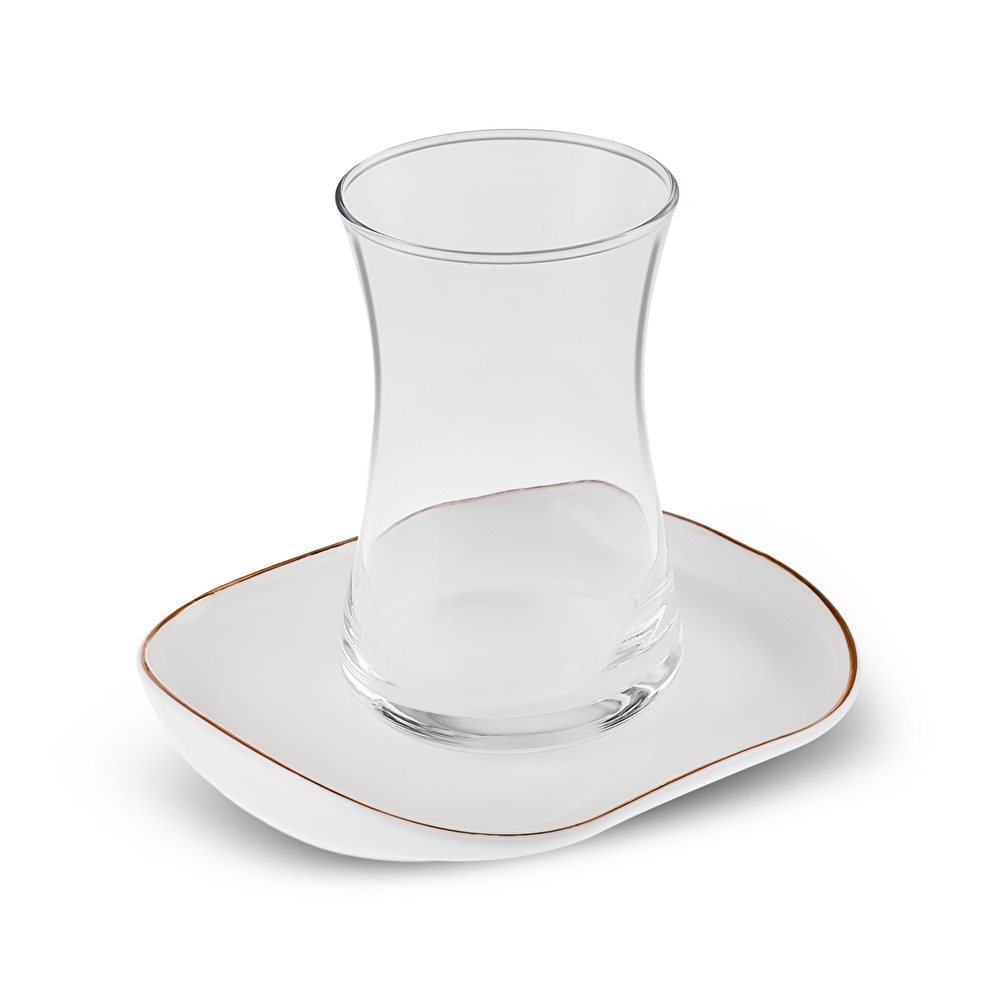 Karaca Streamline Plato 12 Parça 6 Kişilik Cam Çay Seti 165 ml görseli 6