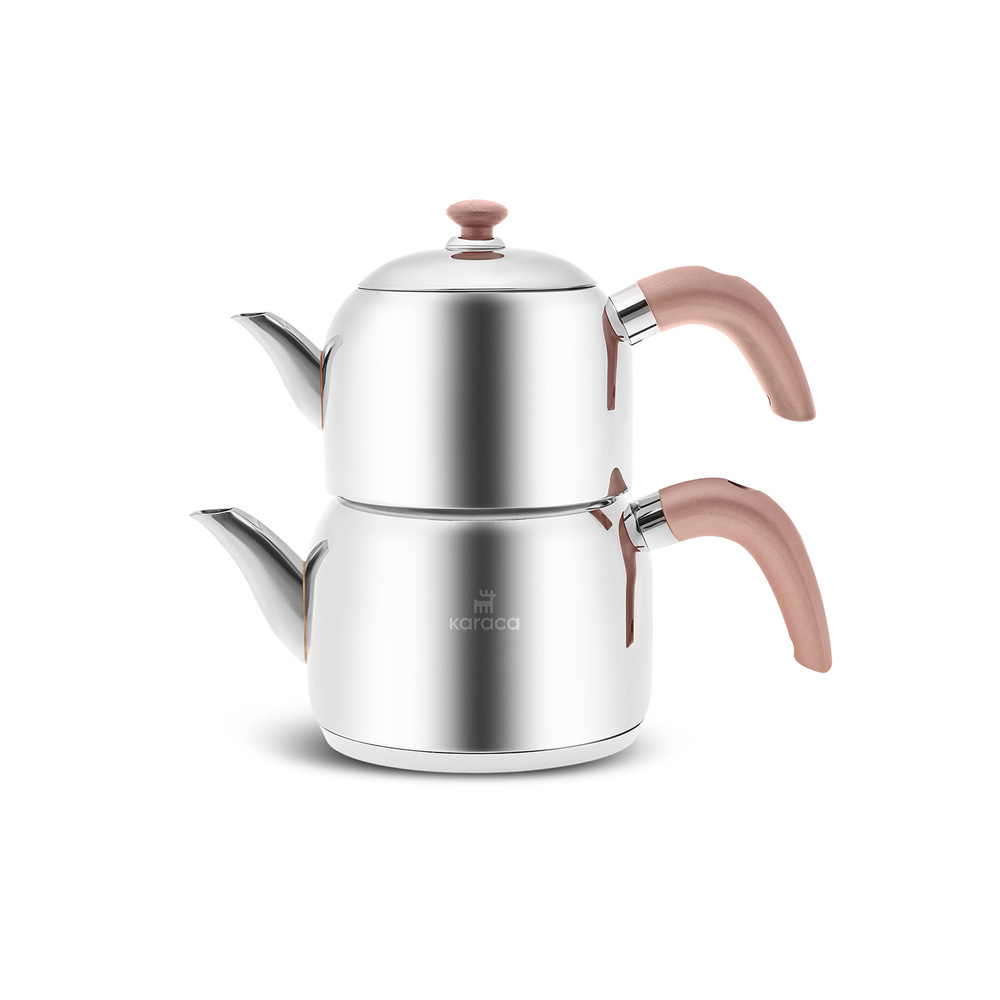 Karaca Edge Mini İndüksiyon Tabanlı Çaydanlık Takımı Rose görseli 4