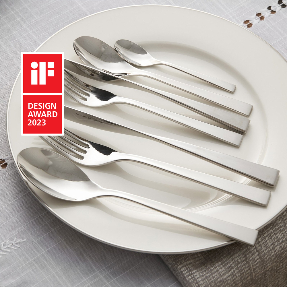 Karaca Everest Silver 84 Parça Kutulu Çatal Kaşık Bıçak Takımı görseli 1