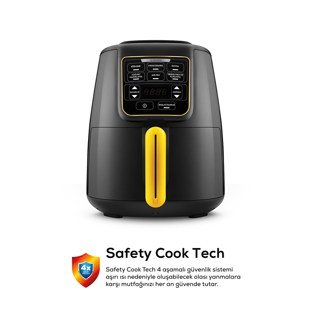 Karaca Air Pro Cook Köz XL Airfryer Black Gold 4L görseli 3