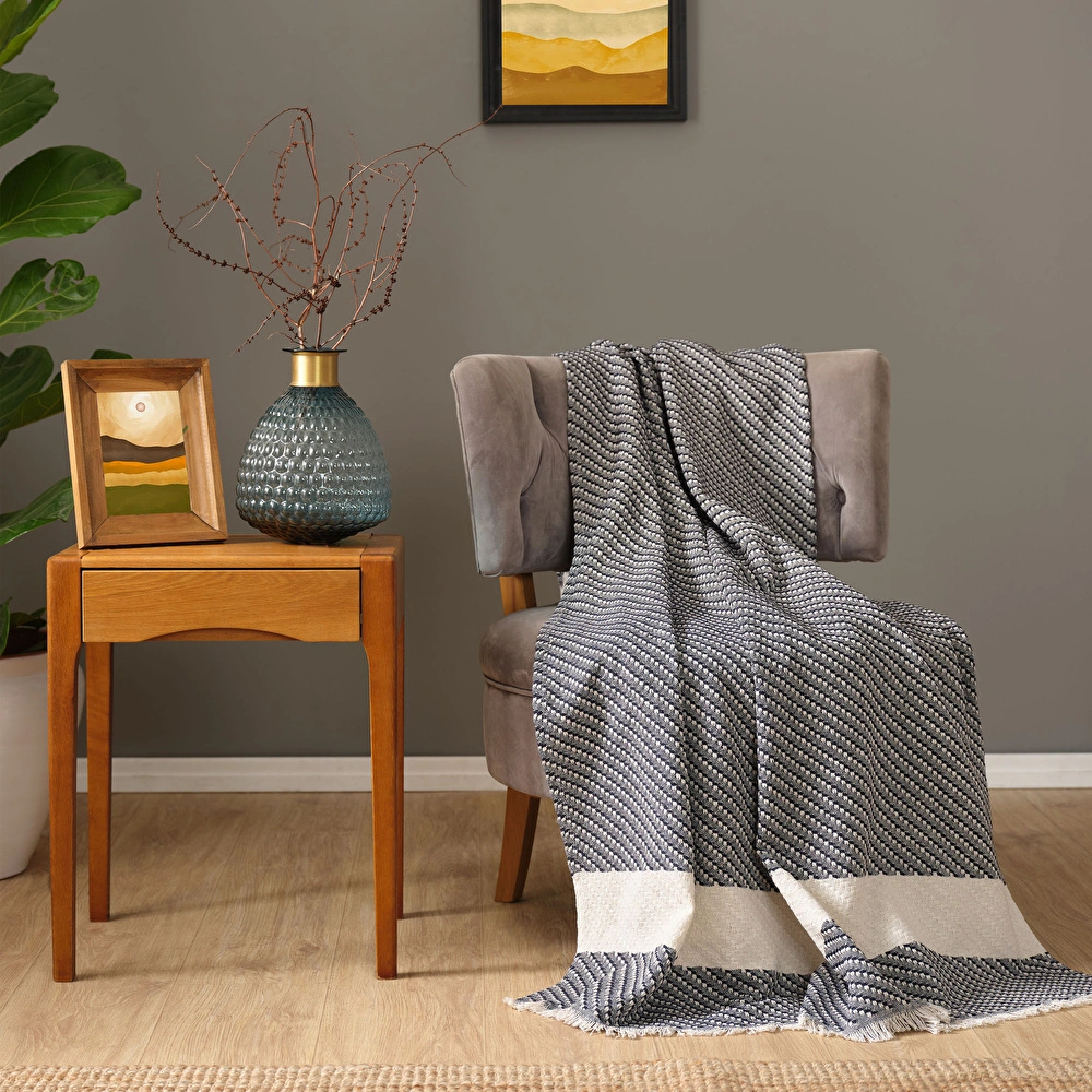 Karaca Home Wilma Lacivert Throw Battaniye 130x170 cm görseli 2