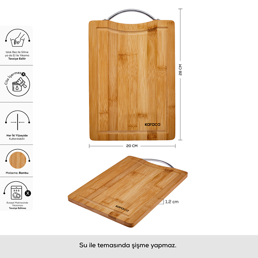 Karaca Owen Rectangle Small Bambu Kesme Tahtası görseli 2