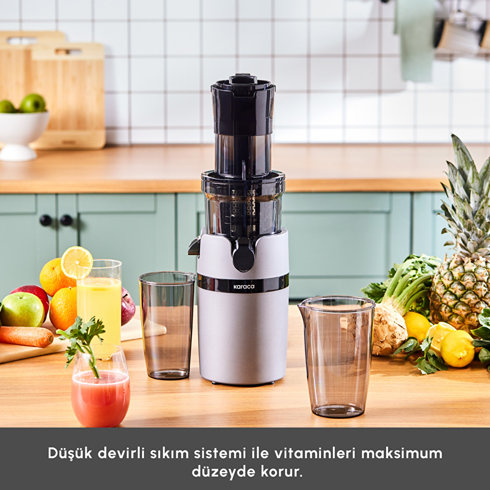 Karaca Slow Juicer Yavaş Sıkım Katı Meyve Sıkacağı görseli 3