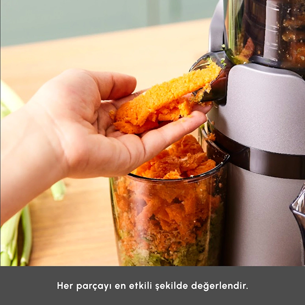 Karaca Slow Juicer Yavaş Sıkım Katı Meyve Sıkacağı görseli 6