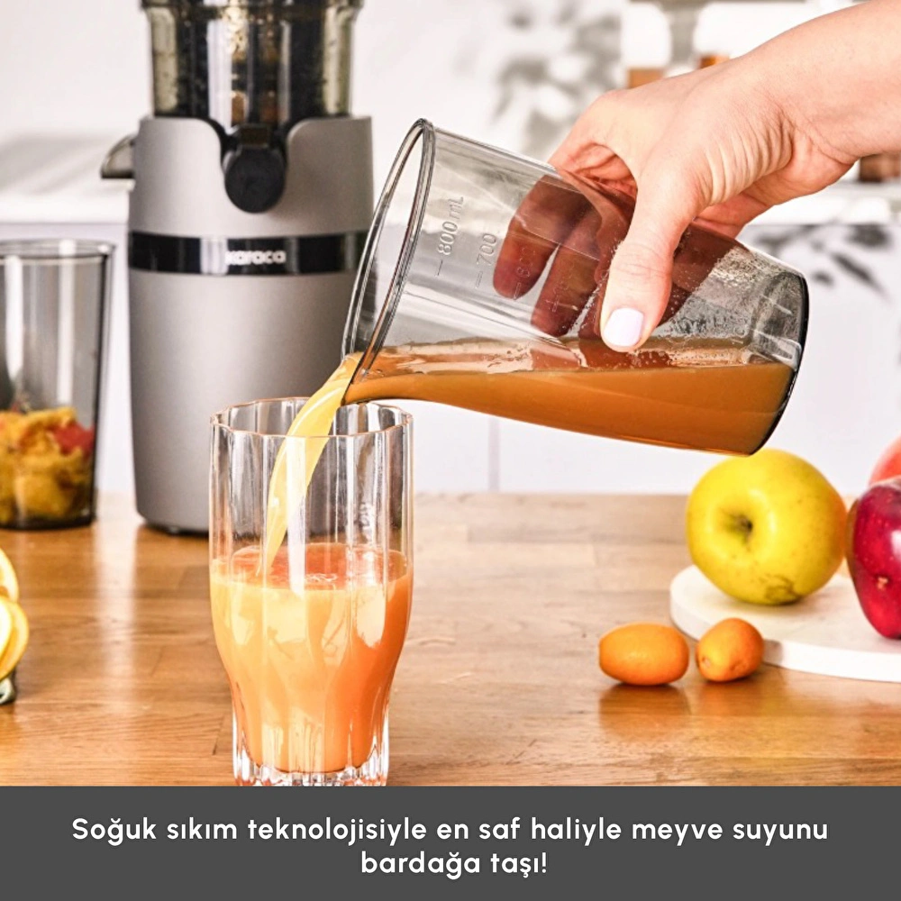 Karaca Slow Juicer Yavaş Sıkım Katı Meyve Sıkacağı görseli 7