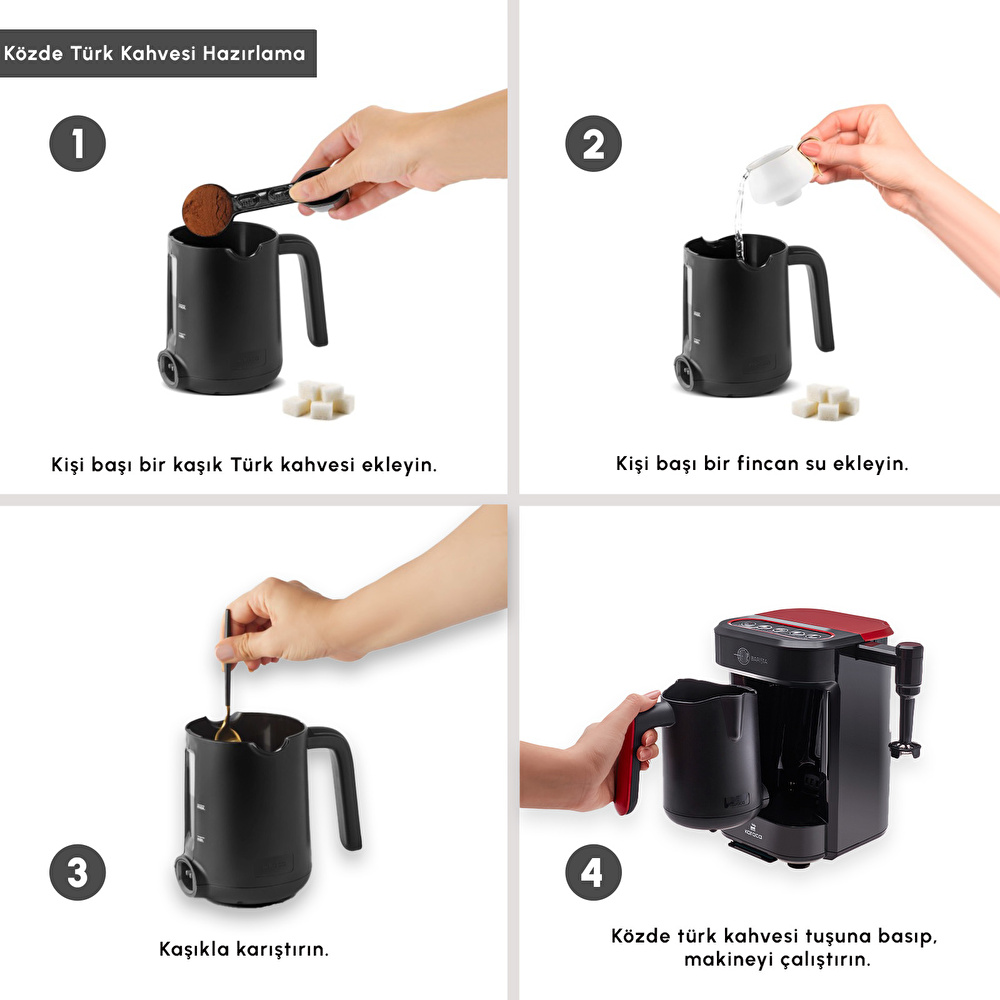 Karaca Hatır Barista Latte ve Türk Kahve Makinesi Imperial Red görseli 6