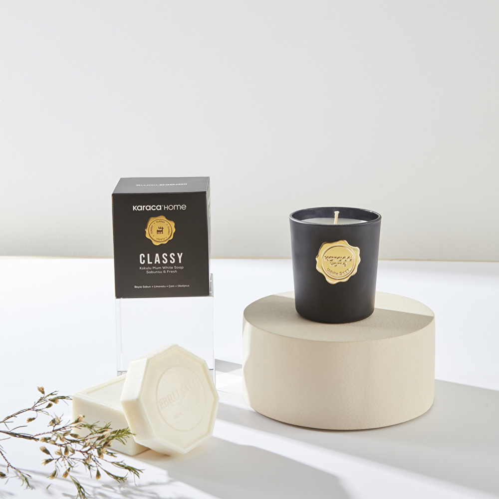 Karaca Home Classy Kokulu Mumlu Mumluk Amber White Soap görseli 3