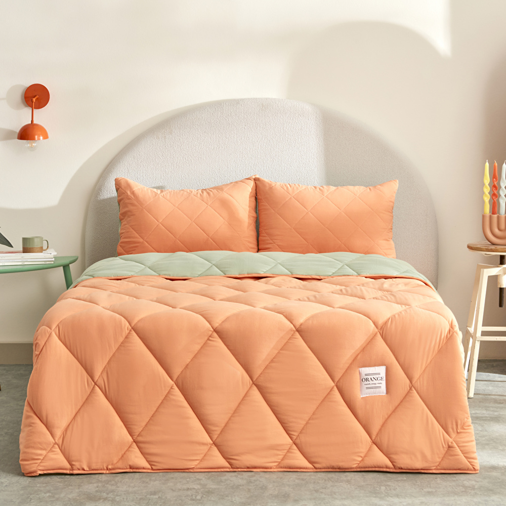 Karaca Home Smart Comfort Orange Çift Kişilik Uyku Seti görseli 1