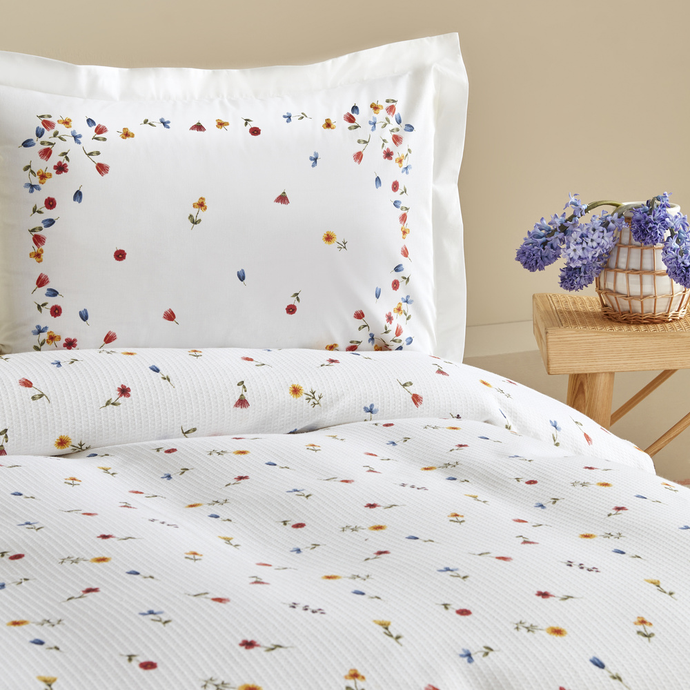 Karaca Home Lores %100 Pamuk Tek Kişilik Pike Takımı Pembe görseli 5