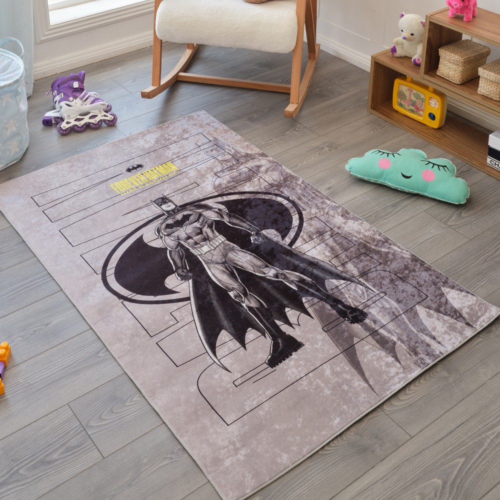 Kaşmir Halı Dekoratif Art Cocuk/Genc Batman 100x150 cm görseli 1