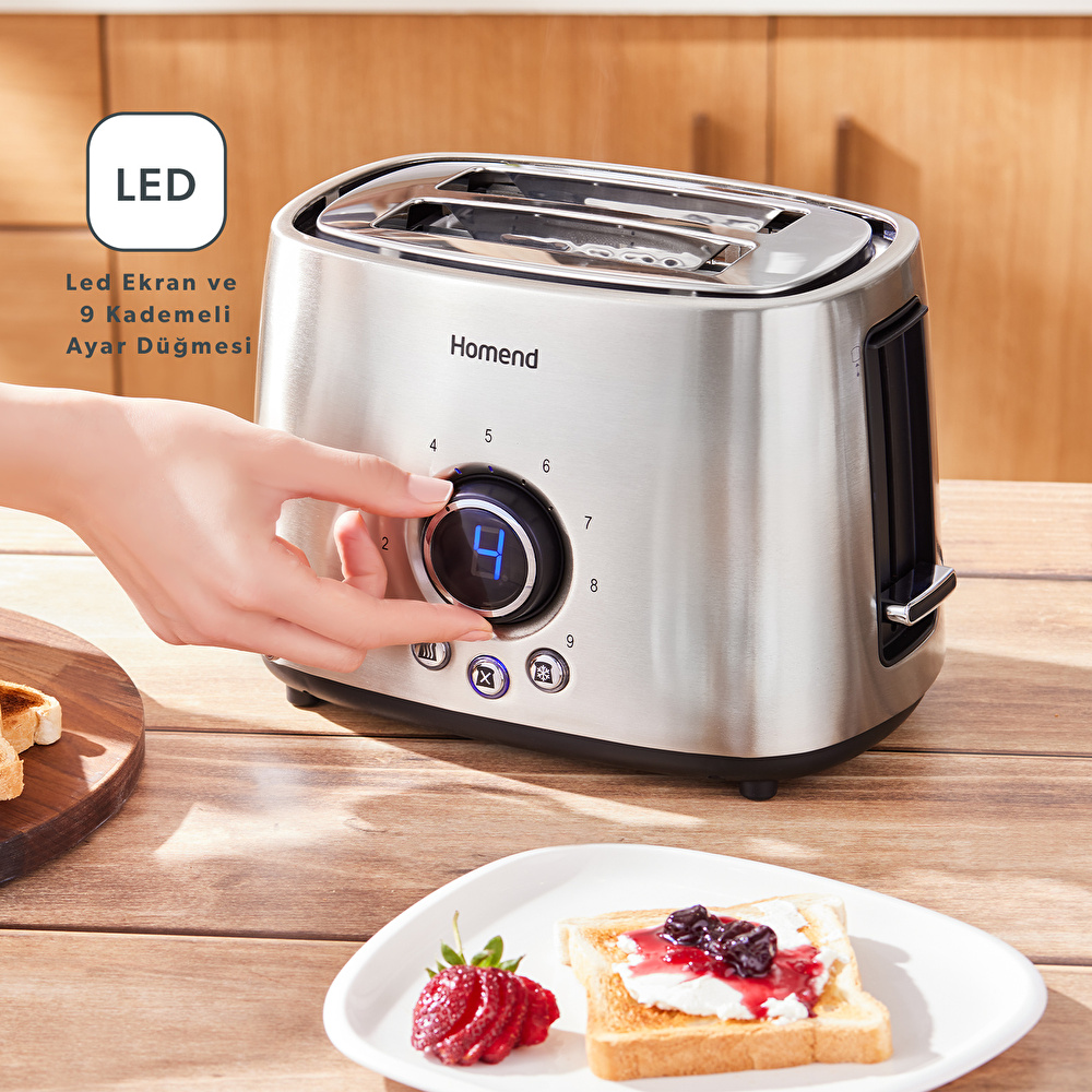 Homend Breadfast 1502h 2 Dilim Kapasiteli Ekmek Kızartma Makinesi görseli 6