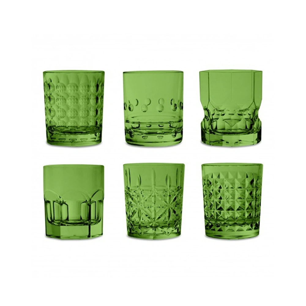 Baci Milano Crystal Touch 6'lı Bardak Seti 300 ml Yeşil görseli 1