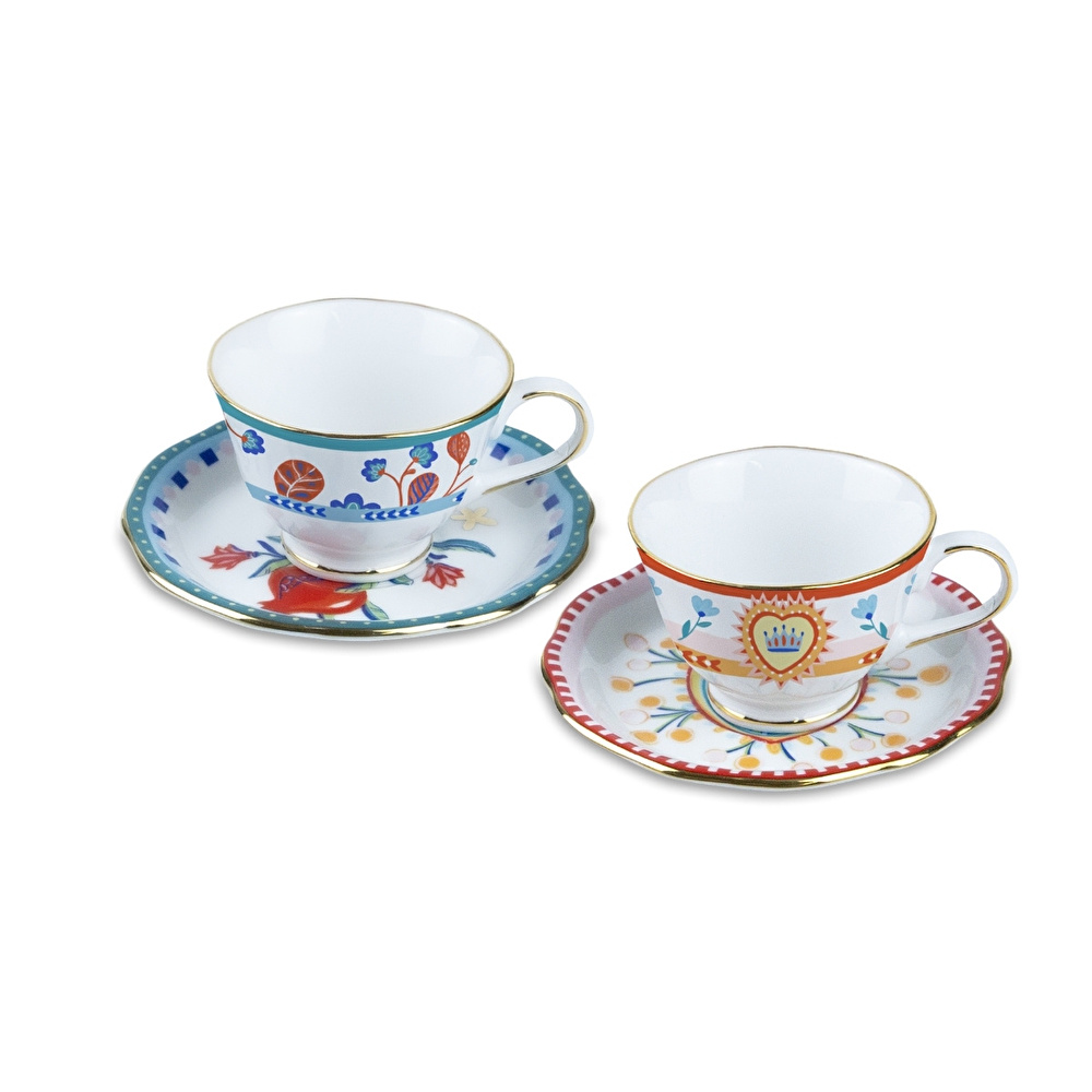 Baci Milano Mamma Mia 2'li Kahve Fincanı Seti 7,5 cm x 5 cm x 12 cm görseli 1