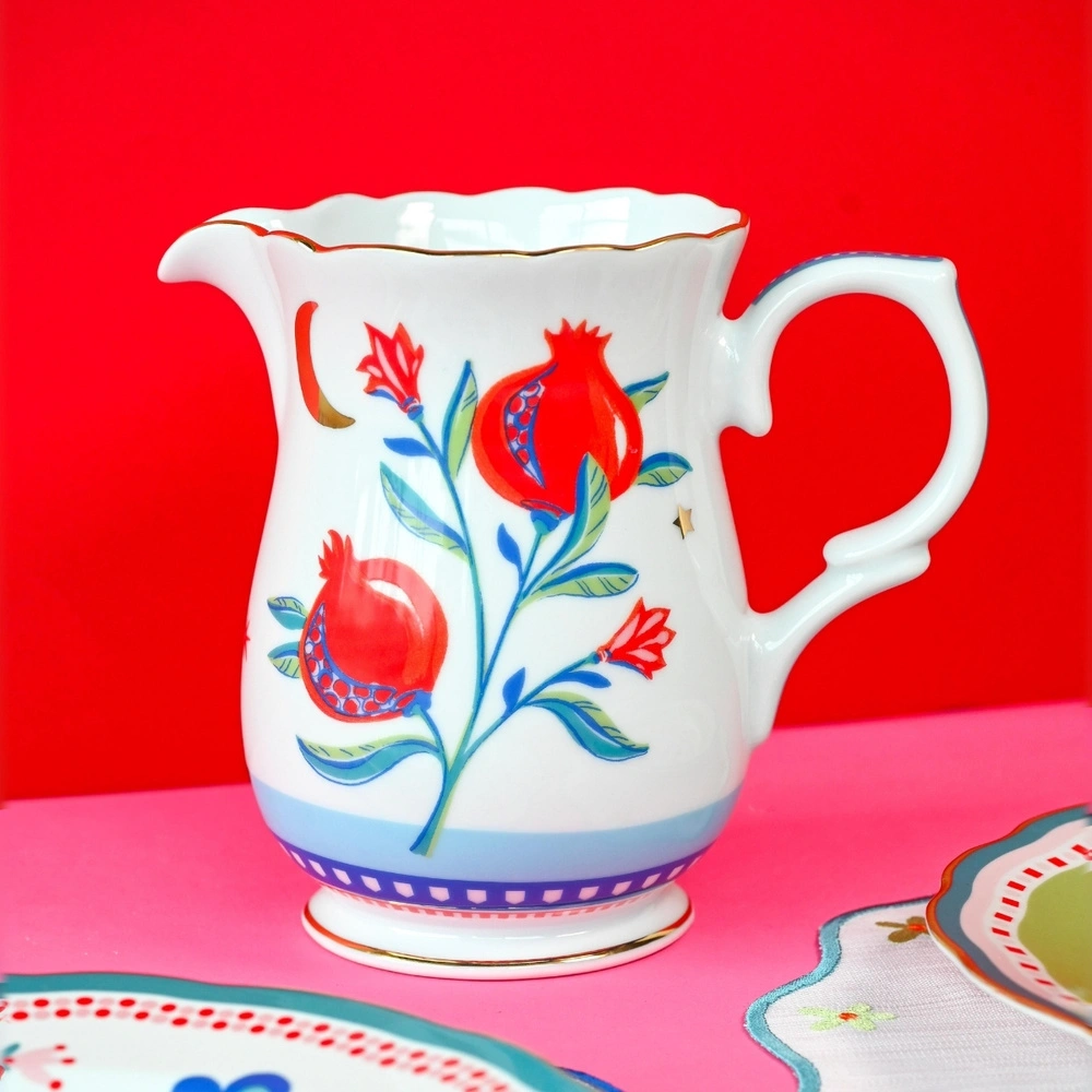 Baci Milano Mamma Mia Yaprak Desenli Sütlük 22 cm x 12,5 cm x 19 cm görseli 2