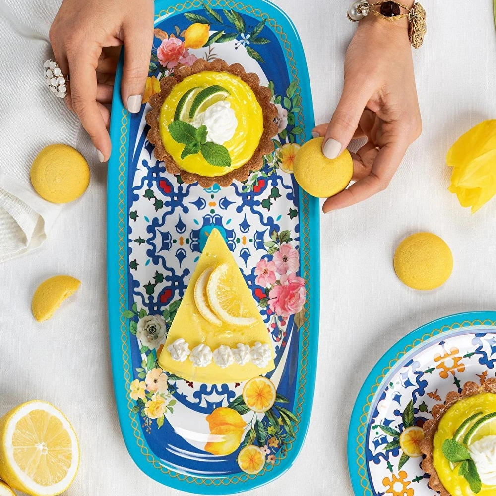 Guzzini Flower Lemon Kayık Tabak 39,5 cm x 21,5 cm x 2,5 cm görseli 3
