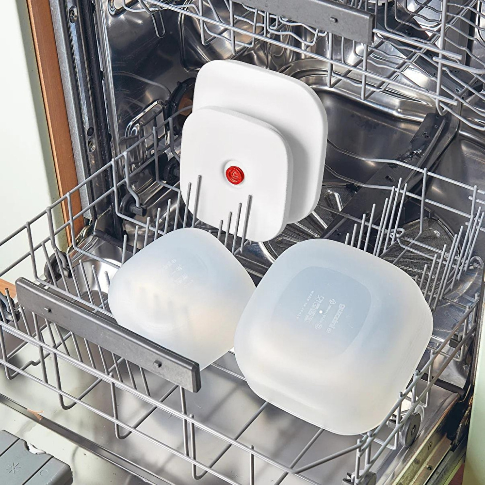 Guzzini Save-It Vakumlu Saklama Kabı Seti 450 ml - 975 ml Beyaz görseli 7