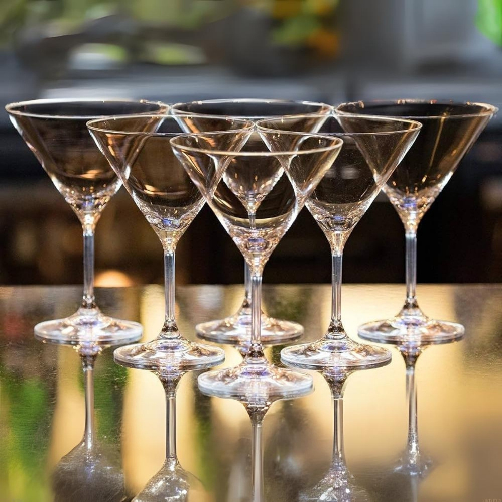 RCR Invino Yüksek Kalite Cam 6'lı Martini Kadehi Seti 350 ml görseli 3