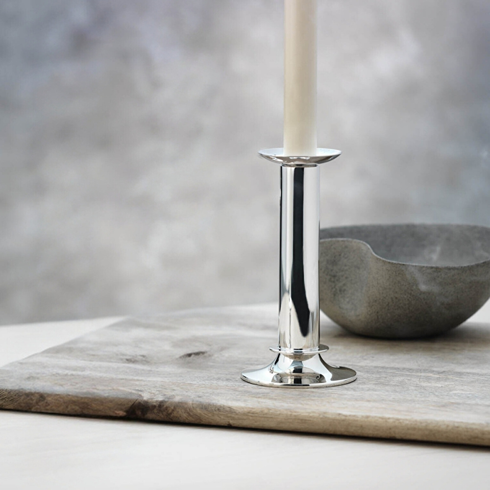 Robbe&Berking Alta Gümüş Kaplama Şamdan 16 cm görseli 2