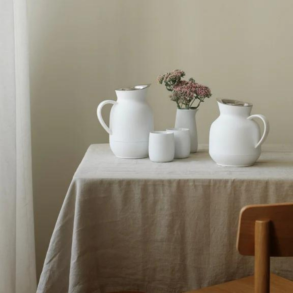 Stelton Amphora Kahve Karaf Termos 1 L Beyaz görseli 2