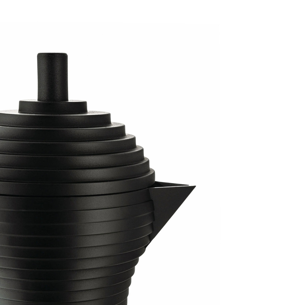 Alessi Pulcina Espresso Makinesi Mokapot 300 ml Siyah görseli 4