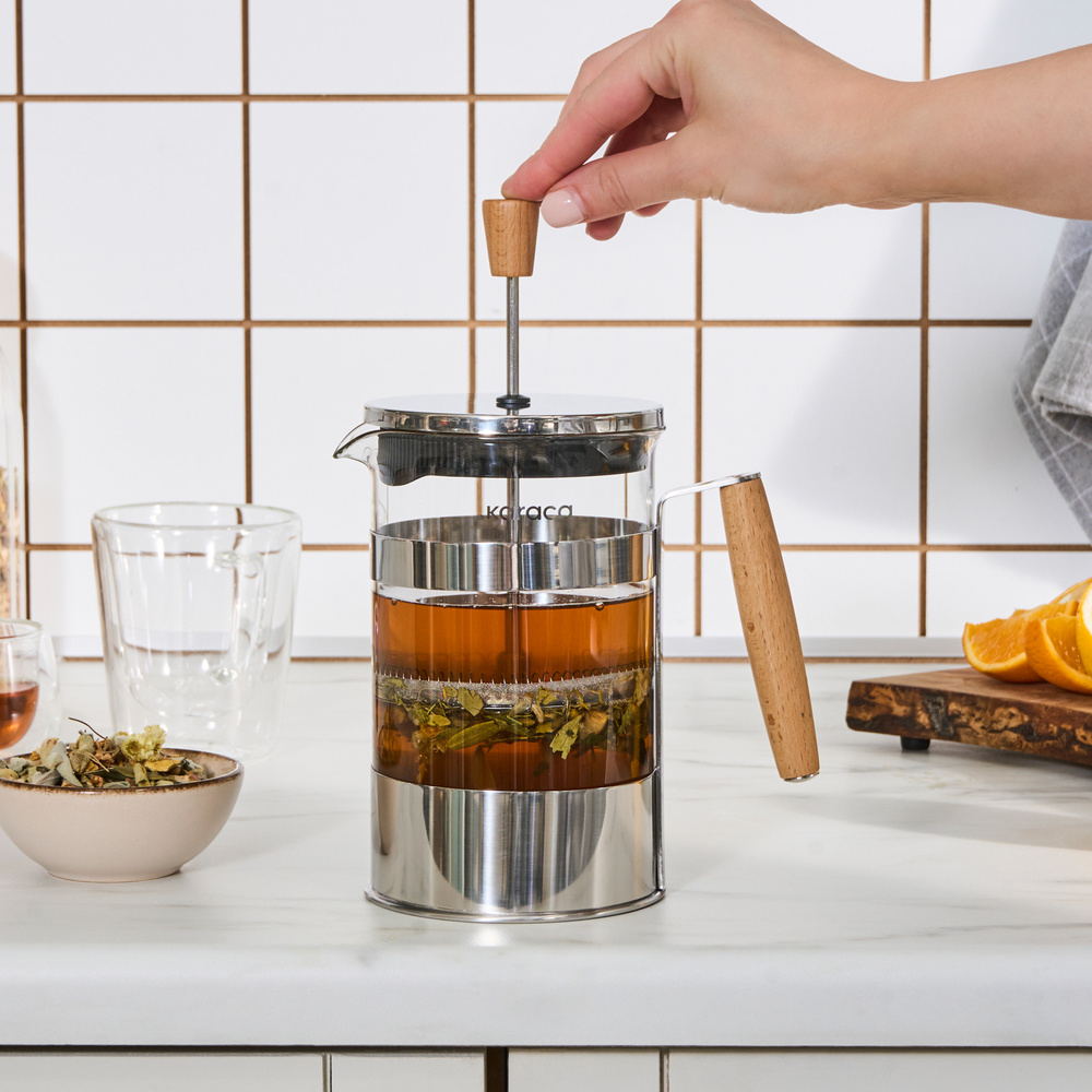 Karaca Drew Borosilikat Cam French Press 800 ml görseli 4