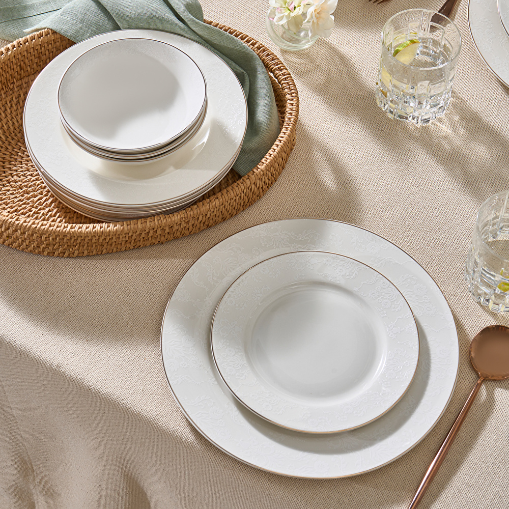 Karaca Elegance Bone Edera 24 Parça 6 Kişilik Yemek Takımı görseli 7