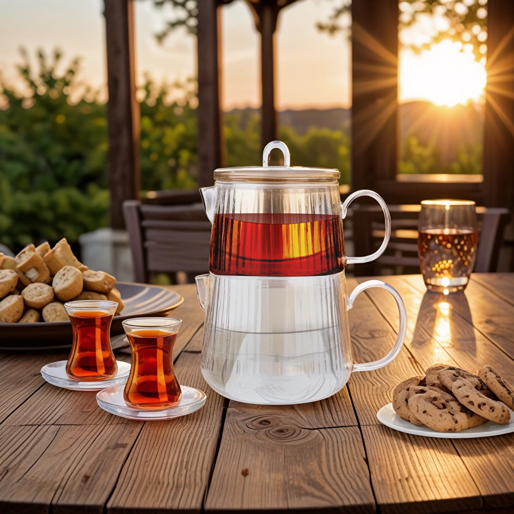 Karaca Aqualine Borosilikat Cam Midi Çaydanlık görseli 1