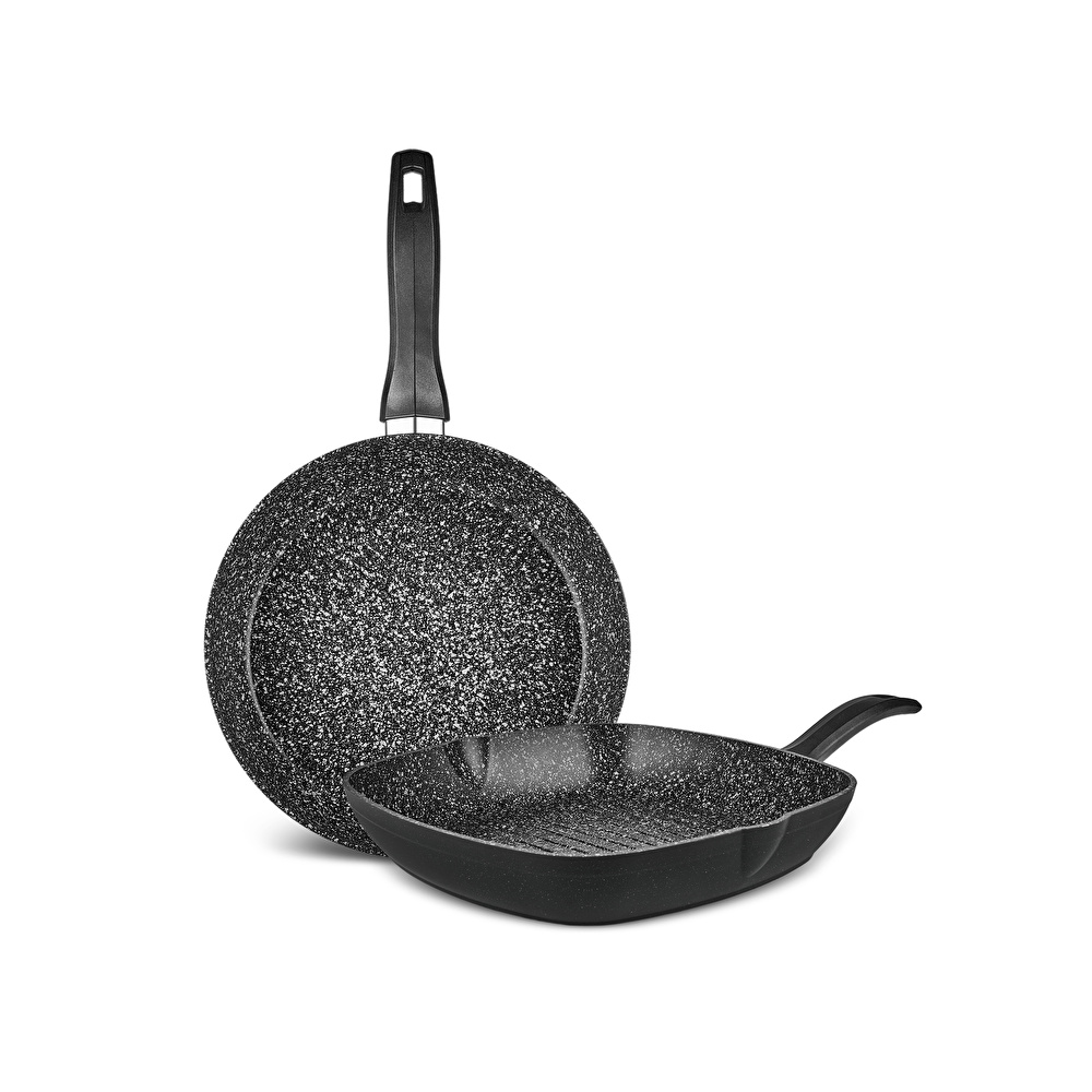 Karaca Biogranit Power New Tava Grill Set Siyah görseli 1