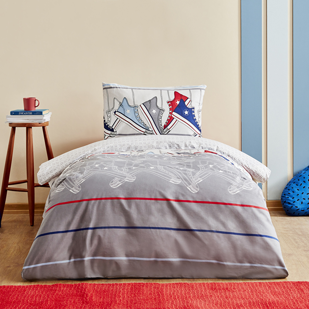 Karaca Home Young Barton %100 Pamuk Tek Kişilik Nevresim Takımı Fitted  görseli 1