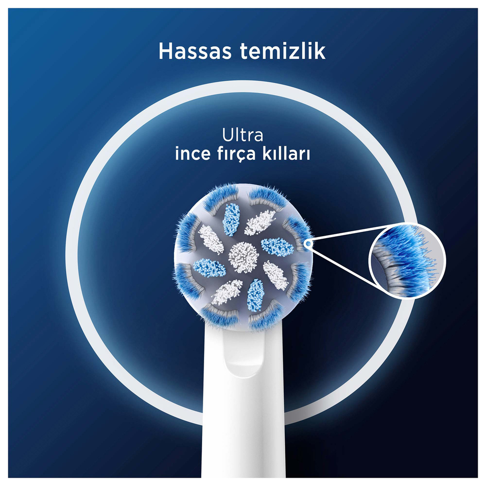 Oral B Sensitive Clean 2'li Diş Fırçası Yedek Başlığı EB60 Beyaz görseli 5