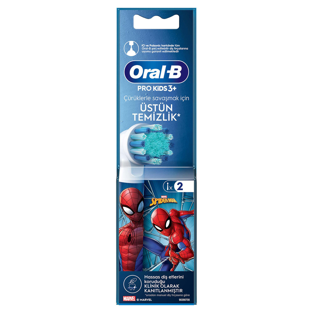 Oral B Pro Kids 2'li Spiderman Şarjlı Diş Fırçası Yedek Başlığı görseli 2