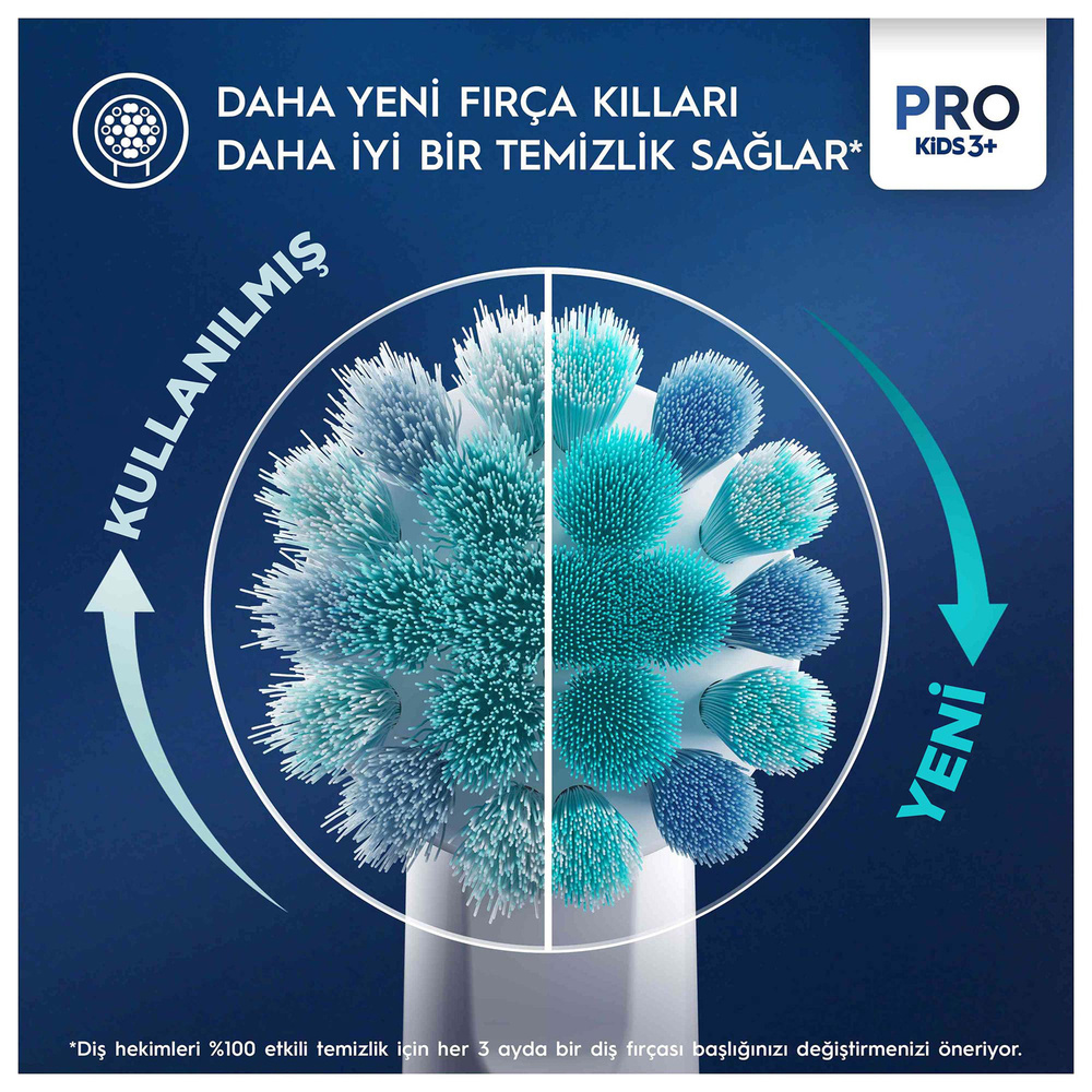 Oral B Pro Kids 2'li Frozen Şarjlı Diş Fırçası Yedek Başlığı görseli 3