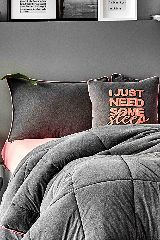 Karaca Home Colorful Fuşya Çift Kişilik Cotton Comfort Uyku Seti görseli 2
