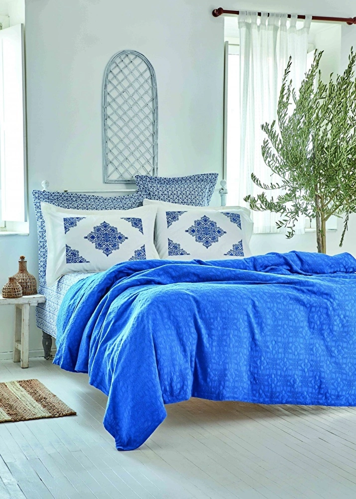 Karaca Home Ikaria Lacivert Çift Kişilik Nish Set görseli 1