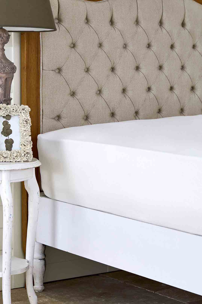 Karaca Home Ekru Penye Fitted/ Lastikli Çift Kişilik Çarşaf görseli 1