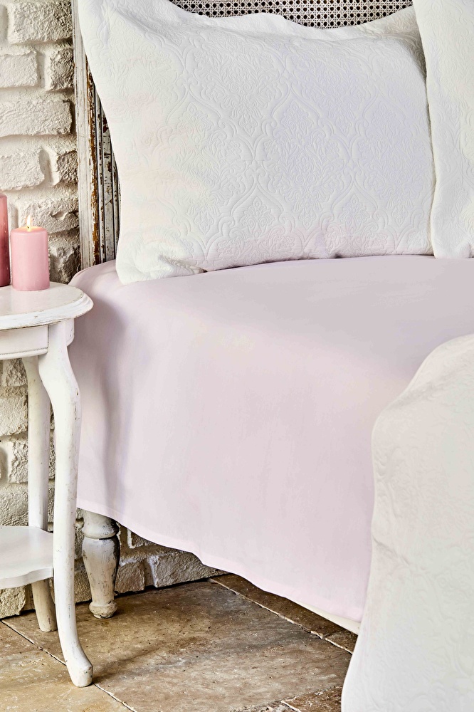 Karaca Home Dreamy Pudra Pamuk Çift Kişilik Çarşaf görseli 1