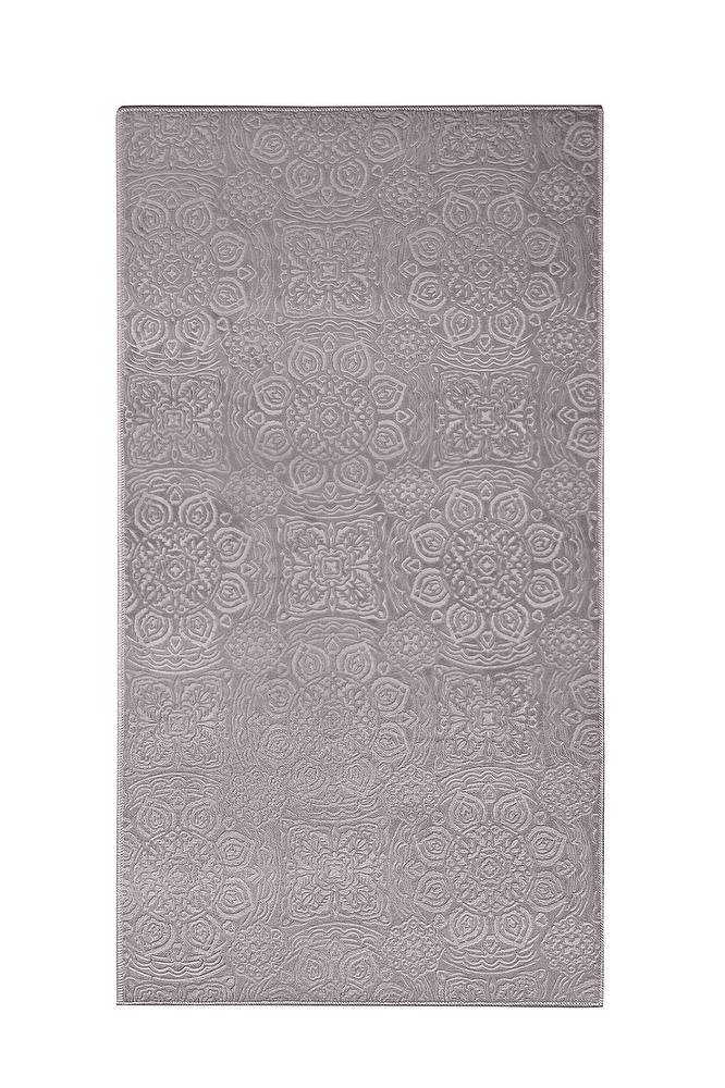 Karaca Home Leslie Gri Emboss Halı 80x150 cm görseli 1