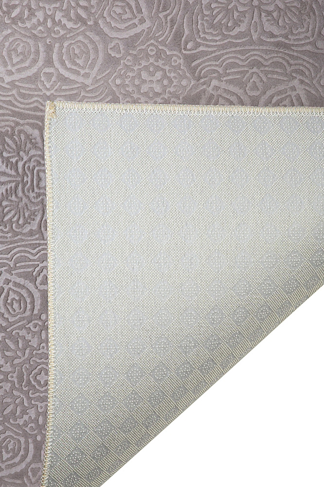 Karaca Home Leslie Gri Emboss Halı 80x150 cm görseli 2