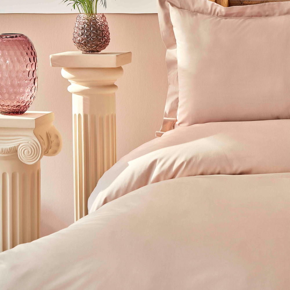 Karaca Home Back To Basic Pudra %100 Pamuk Tek Kişilik Nevresim Takımı görseli 2