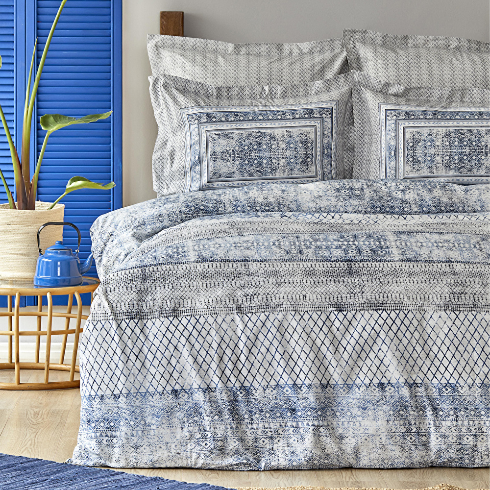 Karaca Home Gianna İndigo Pamuk Çift Kişilik Pike Takımı görseli 2