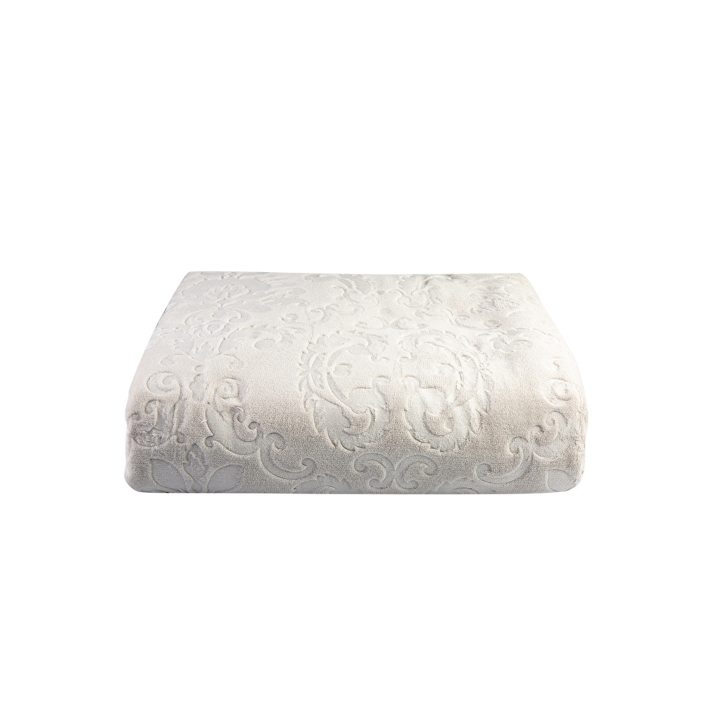 Karaca Home Rauqel Best Gri Çift Kişilik Pano Embosy Battaniye görseli 1