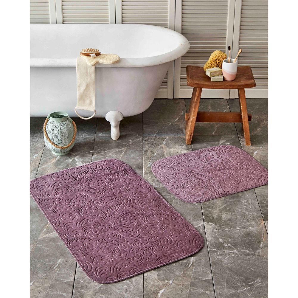Karaca Home Delora Mürdüm 2 Parça Banyo Paspası görseli 1