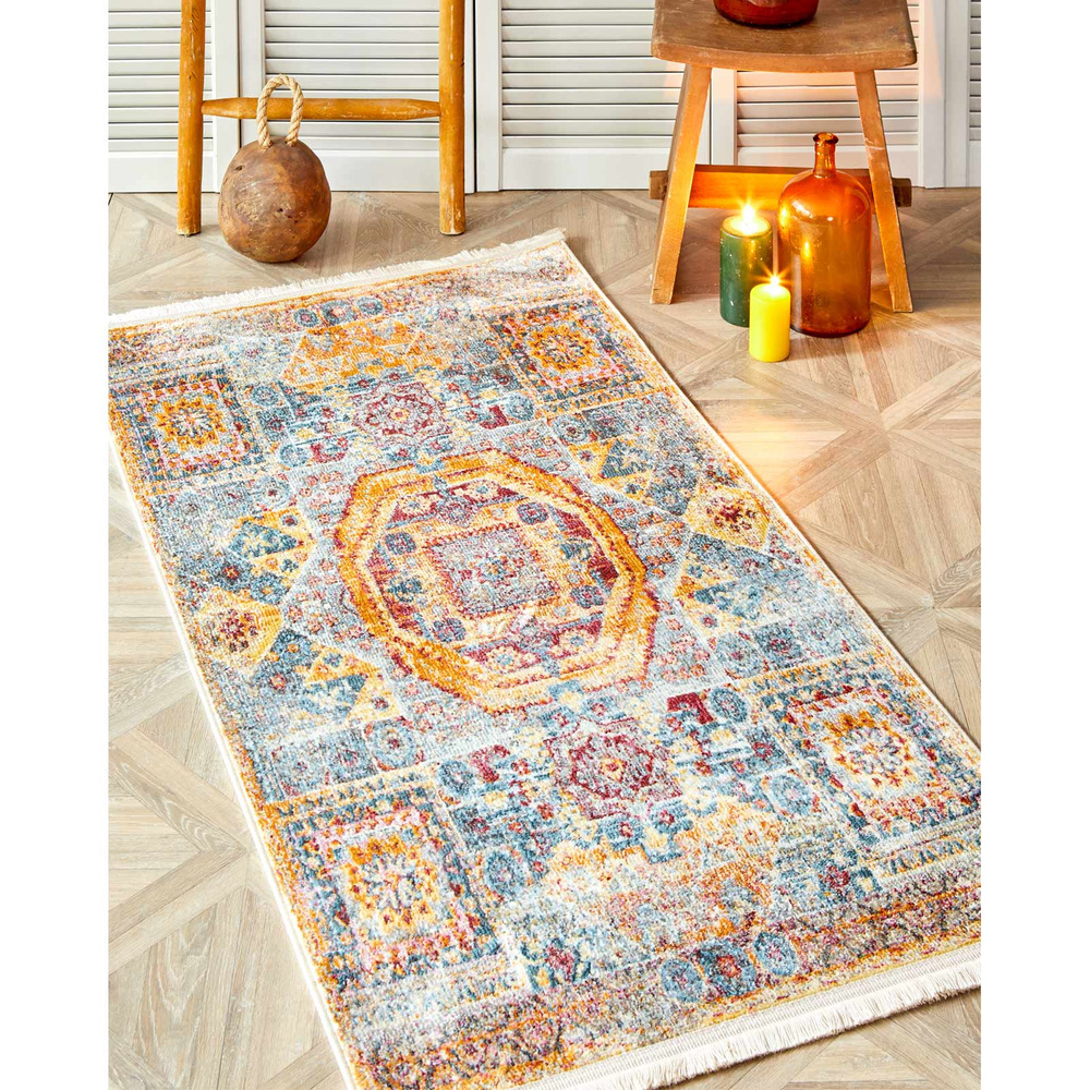 Karaca Home Gordion Turkuaz 80 cm x 150 cm Halı görseli 1