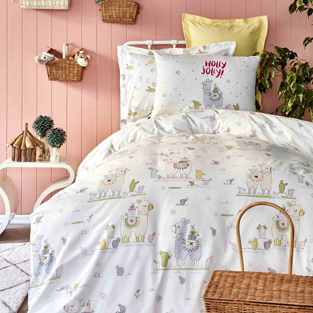 Karaca Home Jolly Pudra Tek Kişilik Genç Nevresim Takımı görseli 1