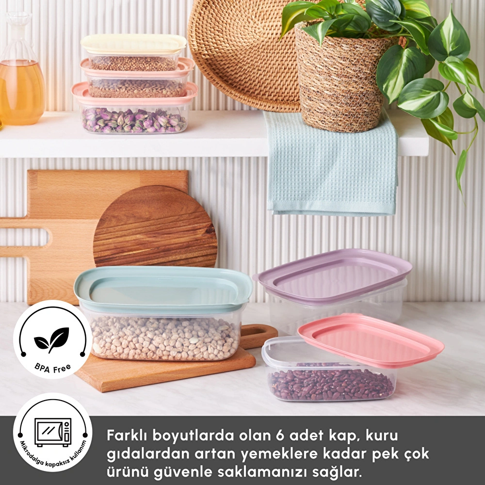 Karaca Vicks Light 6'lı Saklama Kabı görseli 3