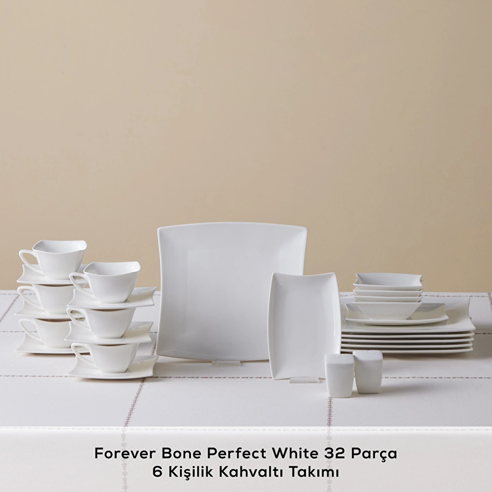Karaca Forever Bone Perfect White 32 Parça 6 Kişilik Kahvaltı Takımı görseli 3