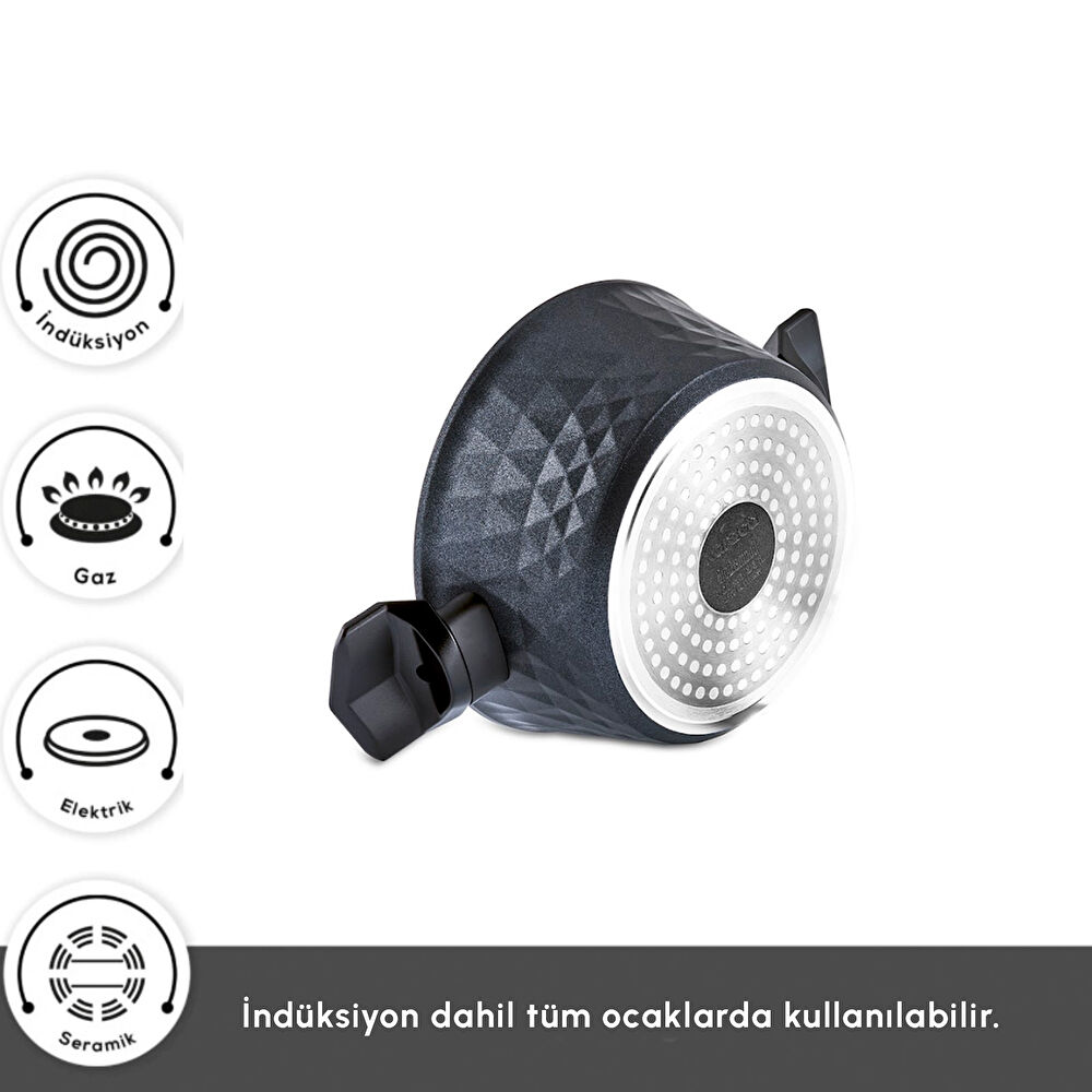 Karaca Biodiamond Antibakteriyel Kulp İndüksiyon Tabanlı 6 Parça Tencere Seti thumbnail 4