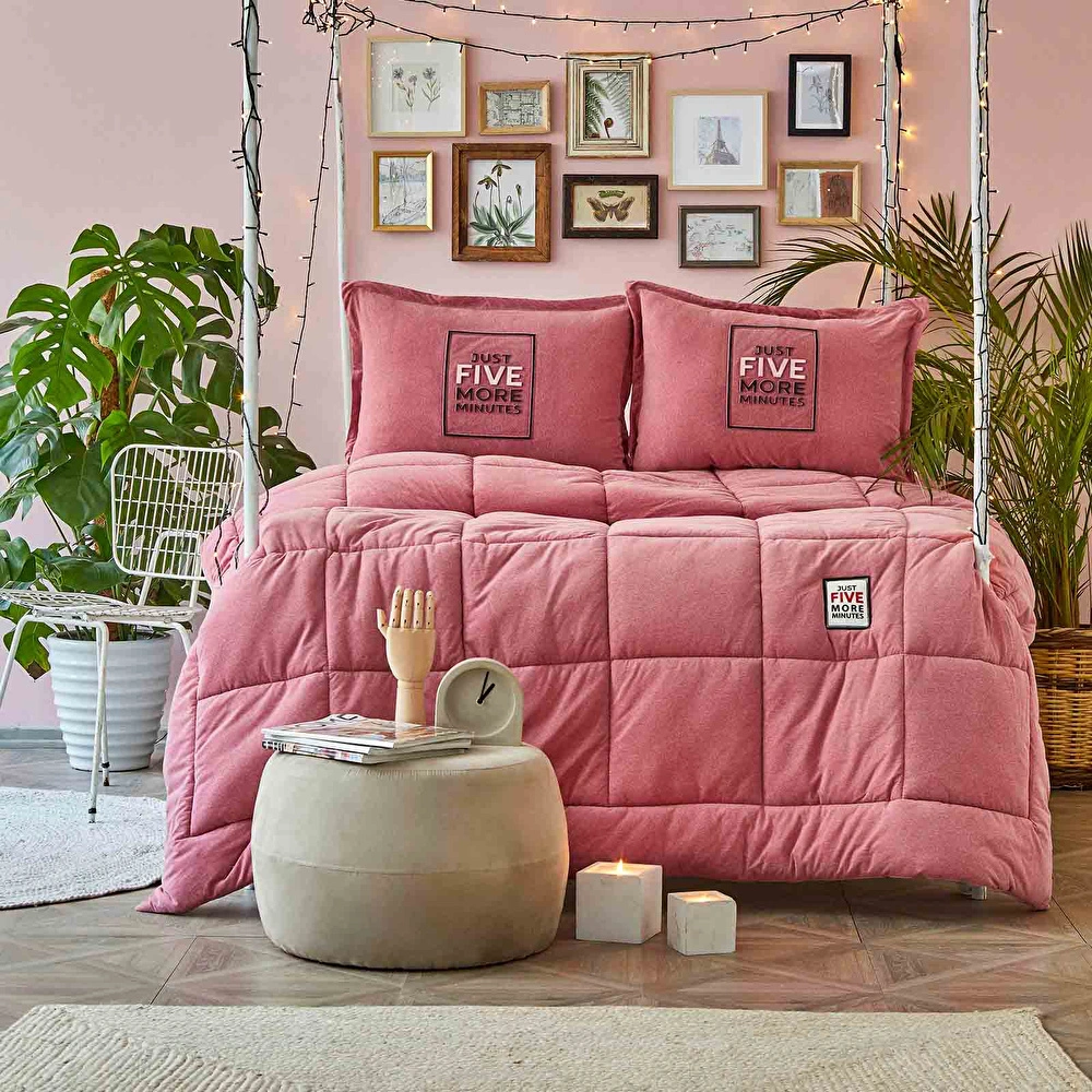 Karaca Home Toffee Pudra Çift Kişilik Cotton Comfort Set görseli 1